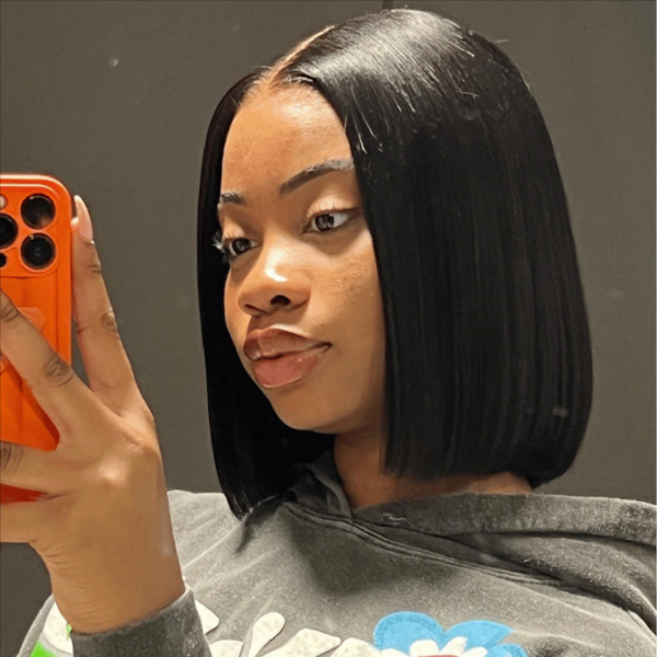 OhMyPretty Straight M-Cap 9x6 Wear Go Glueless Wig Short Bob Wig Mini Knots