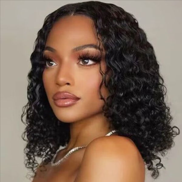 OhMyPretty Wear Go Water Wave Bob 6x4 HD Lace Wig Glueless Short Wig 100% Human Hair Beginner Friendly