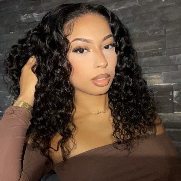 OhMyPretty Water Wave M-Cap 9x6 Wear Go Glueless Wig Short Bob Wig Mini Knots