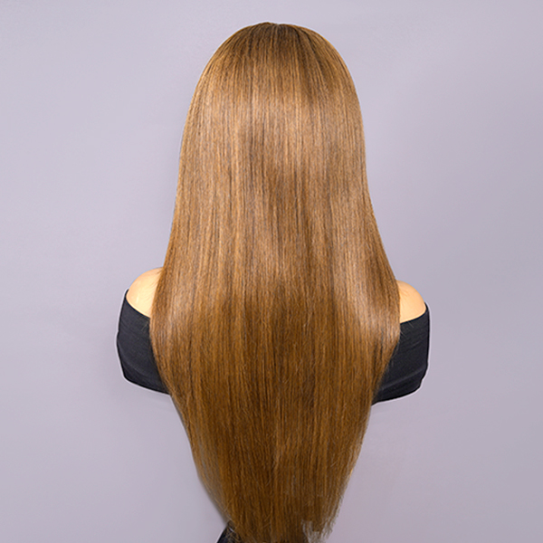 OhMyPretty Glueless Layered Cut Chestnut Brown Straight Wear Go 6x4 HD Lace Wigs Pre-Plucked Hairline Pre-Cut HD Lace Tiny Knots