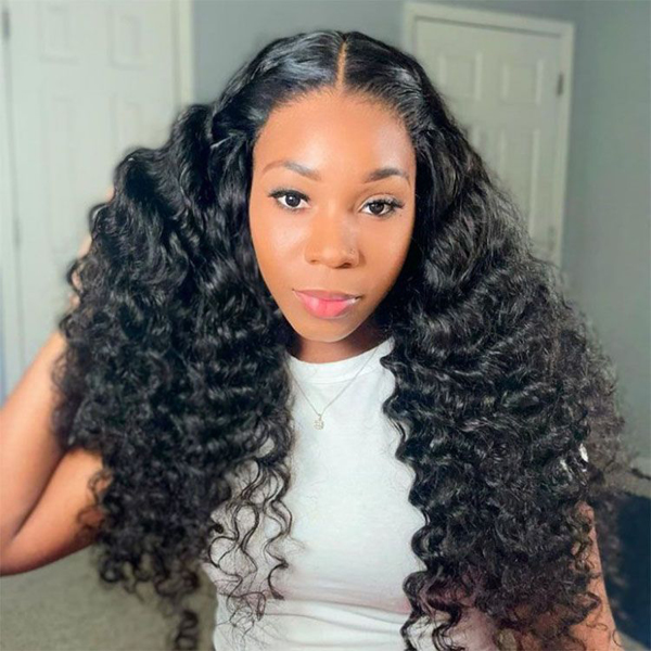OhMyPretty Bleach Knots Glueless Loose Deep Wave Wear Go 6x4 HD Lace Wig With Pre-plucked Edges