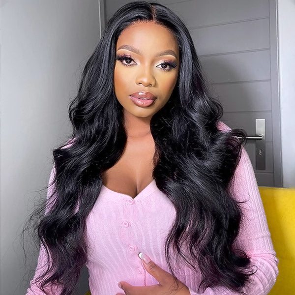 OhMyPretty Bleach Knots Glueless Body Wave Wear Go 6x4 HD Lace Wig With Pre-plucked Edges