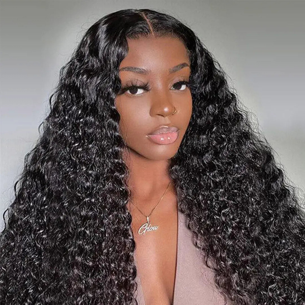 OhMyPretty Bleach Knots Glueless Deep Wave Wear Go 6x4 HD Lace Wig With Pre-plucked Edges