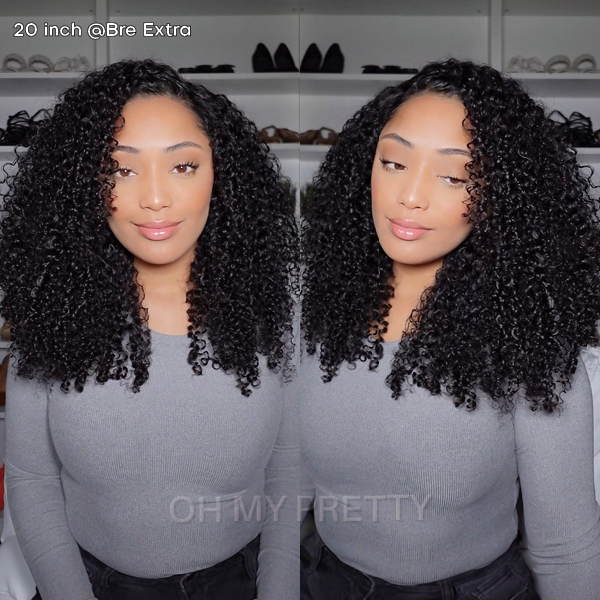 OhMyPretty Wear Go Kinky Curly Glueless 6x4 HD Lace Closure Wig With Pre-plucked Edges