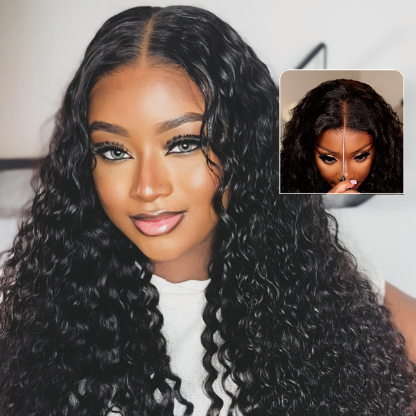 OhMyPretty Glueless Water Wave Wear Go 6X4 HD Lace Wig With Pre-plucked Edges