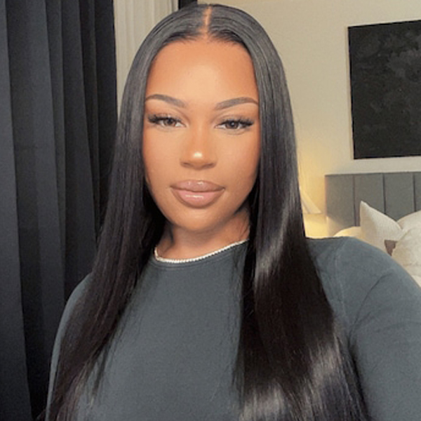 OhMyPretty Wear Go Glueless 9x6 Lace Straight Wig M Cap Super Natural Hairline Silky Human Hair  Mini Knots Pre plucked &Pre Bleached & Pre Cut