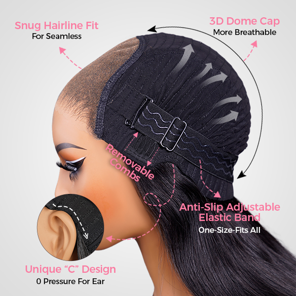 OhMyPretty Wear Go Afro Curl Glueless 6x4 HD Lace Closure Wig With Pre-plucked Edges