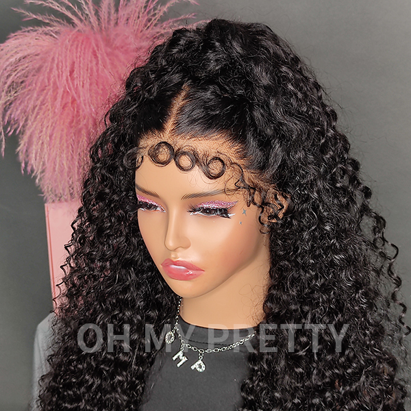 Wear Go Beach Curl Glue less 12x4.5 Lace Wig With 3C Hairline With Pre-plucked Edges