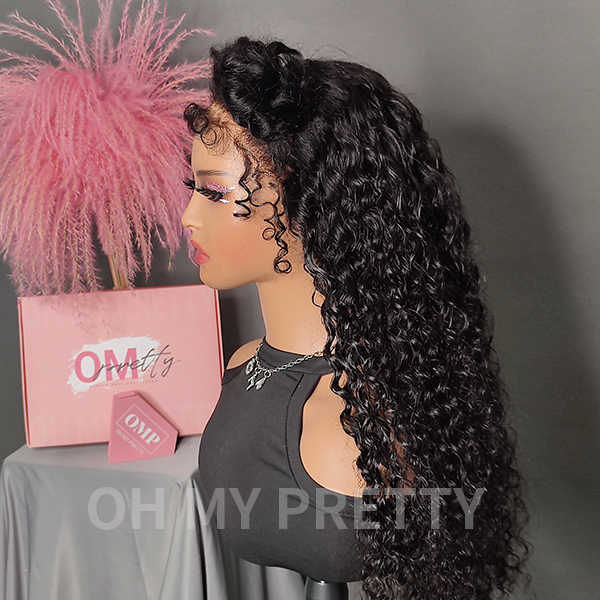 Wear Go Beach Curl Glue less 12x4.5 Lace Wig With 3C Hairline With Pre-plucked Edges