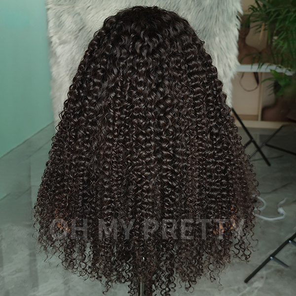 OhMyPretty Wear Go Kinky Curly Glueless 6x4 HD Lace Closure Wig With Pre-plucked Edges