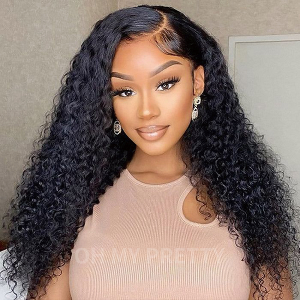OhMyPretty Wear Go Glueless Water Wave 9x6 Lace Wig M Cap Pre-Bleached Mini Knots Pre-Plucked