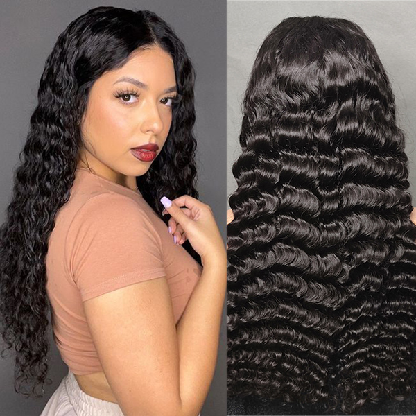 Wear Go Loose Deep Wave Glueless 6x4 HD Lace Wig With Precut Lace And Preplucked Hairline