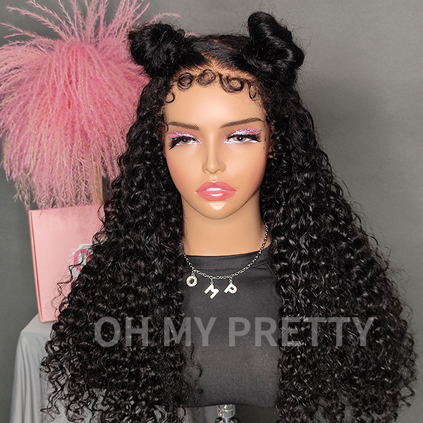Wear Go Beach Curl Glue less 12x4.5 Lace Wig With 3C Hairline With Pre-plucked Edges