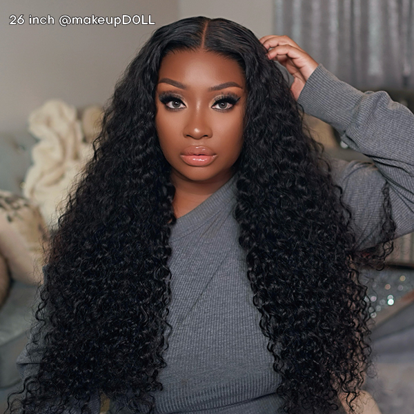 OhMyPretty Glueless Water Wave Wear Go 6X4 HD Lace Wig With Pre-plucked Edges